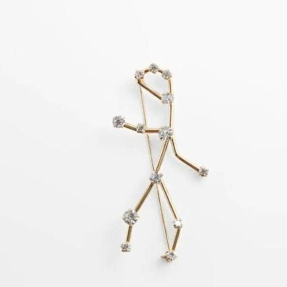ZARA EUC Virgo Gold Constellation Ladies Brooch Pin